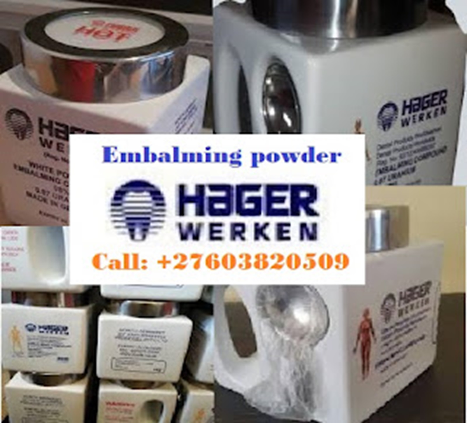 For inquiries, contact +27603820509. 100% genuine pink and white magnetic hager Werken embalming powder from Germany.